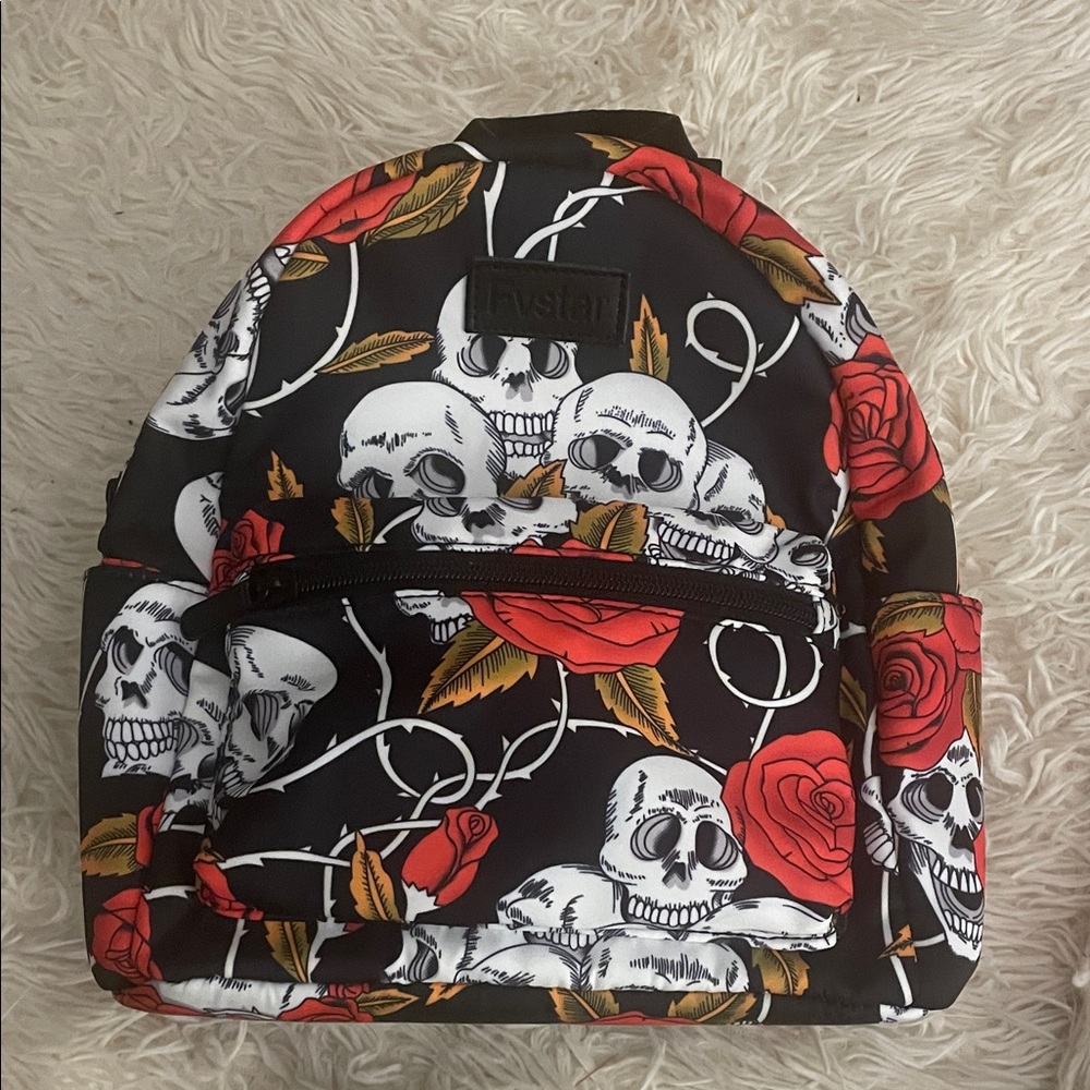 Skull and Rose Mini Backpack